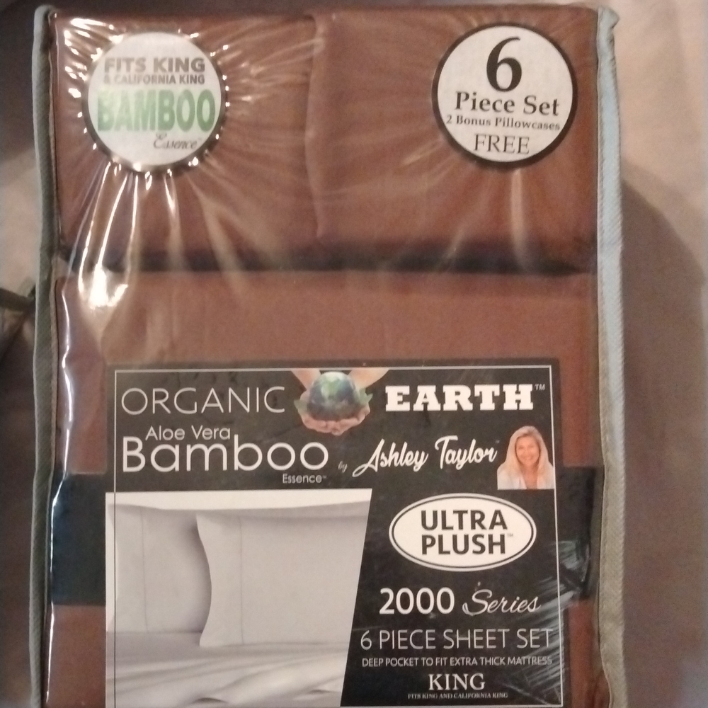 Organic Earth aloe vera bamboo 6 piece sheet set
